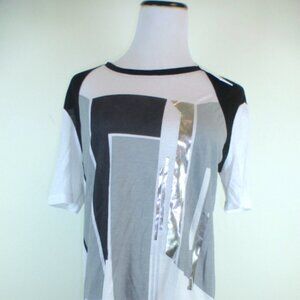 Nwt Prabal Gurung ICB black white graphic T TOP S